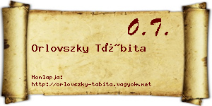 Orlovszky Tábita névjegykártya
